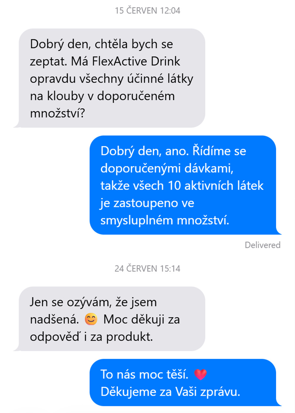 Spokojené zákaznice doporučují produkt